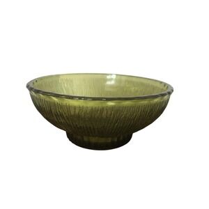 FTD Soreno Round Green Floral‎ Bowl Candy Dish - 1975 Vintage